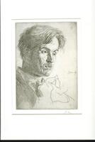 A bust length portrait of William Butler Yeats.