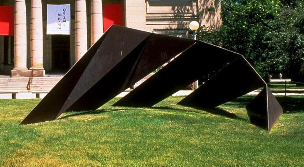 Cor-Ten steel abstract sculpture