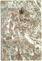 This book is covered in a marbled book cloth. Inside there is black text on white paper with photographs of the artist's works on the opposite page from the text. There is a message from the artists at the beginning of the book that reads:<br />
"To the reader of Side by Side from the sculptors<br />
These chapters together represent a contemporary sculpture novel.<br />
It is based on plans, intentions and experience.<br />
The form being abstract air brushes and the expression pure sculpture.<br />
The reader should not expect not to understand this volume as we have been careful to use only accessible material.<br />
We beg you not to criticize this, our work, as this could only result in unhappiness for both the reader and ourselves.<br />
And so, we leave you now with this our simple book.<br />
Yours sincerely<br />
George and Gilbert"<br /><br />
The book is organized into three chapters :<br />
Chapter One: With Us in the Nature<br />
Chapter Two: A Glimpse into the Abstract World<br />
Chapter Three:
