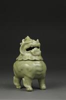 Celadon incense burner in the shape of Qilin with a removable top.