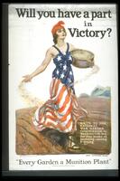 Tex: Will you have a part in victory? - Write to the National War Garden Commission - Washington, D.C. for free books on gardening, canning &amp; drying. - &quot;Every Garden a Munition Plant&quot; - Charles Lathrop Pack, President