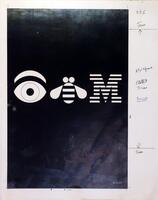 Mechanical artwork designed by Paul Rand for his Eye-Bee-M poster in support of the IBM THINK motto, the rebus used pictures to represent letters. This rebus is now an iconic part of our visual history.&nbsp;The mechanical artwork has Rand&#39;s handwriting on it.&nbsp;<br />
&nbsp;