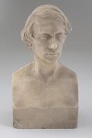 Plaster cast bust of a caucasian male