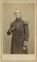 Three-quarter length portrait of a man in a military uniform.