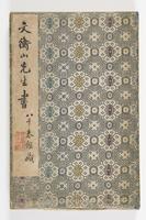 Album of twenty-six leaves bound in silk with a tiled grey and white pattern.